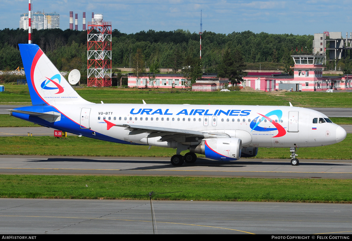 Aircraft Photo of VQ-BTY | Airbus A319-112 | Ural Airlines | AirHistory.net #345631