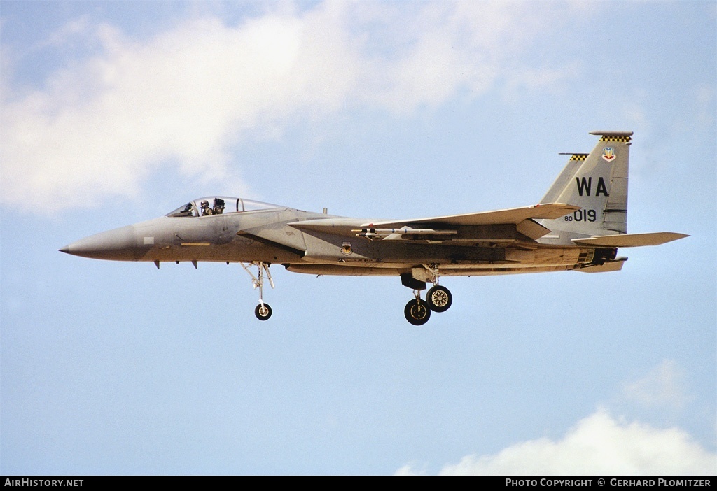 Aircraft Photo of 80-0019 / AF80-019 | McDonnell Douglas F-15C Eagle | USA - Air Force | AirHistory.net #345673