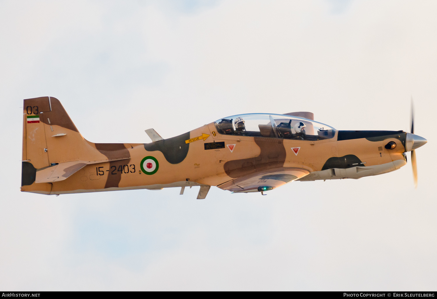Aircraft Photo of 15-2403 | Embraer EMB-312 Tucano | Iran - Revolutionary Guard Air Force | AirHistory.net #345767