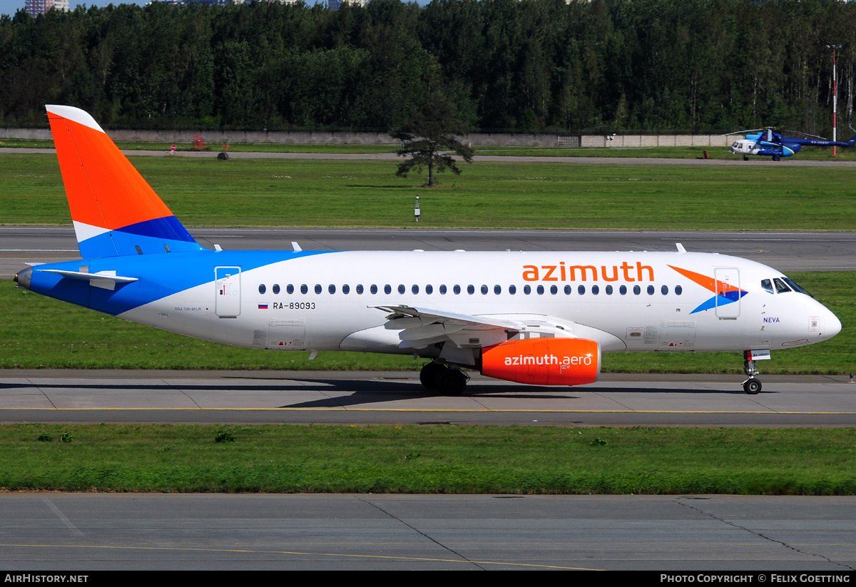 Aircraft Photo of RA-89093 | Sukhoi SSJ-100-95B-LR Superjet 100 (RRJ-95LR) | Azimuth Airlines | AirHistory.net #345865