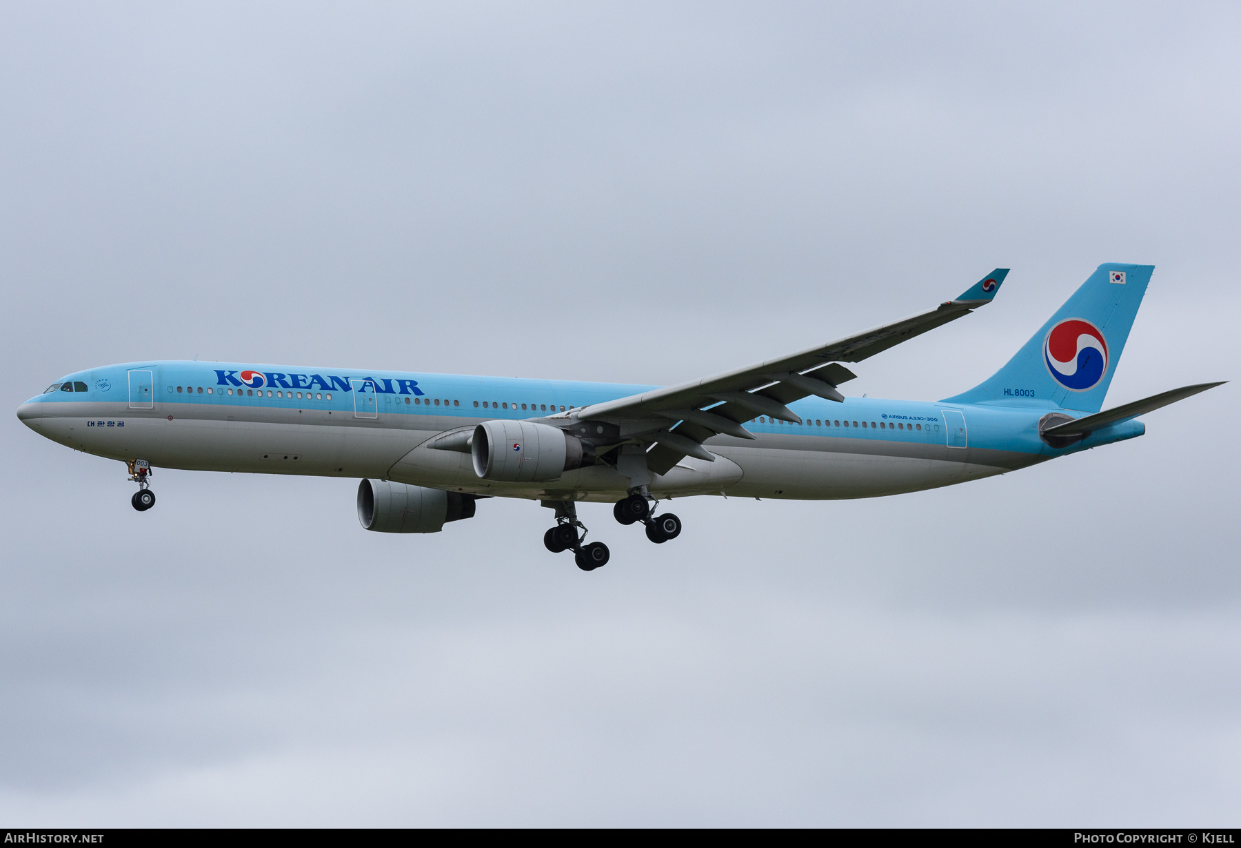 Aircraft Photo of HL8003 | Airbus A330-323E | Korean Air | AirHistory.net #346100