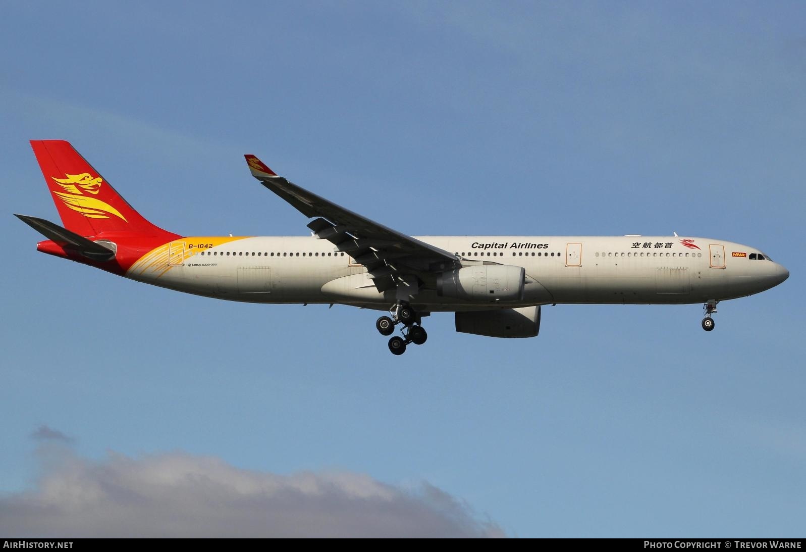 Aircraft Photo of B-1042 | Airbus A330-343 | Capital Airlines | AirHistory.net #346141