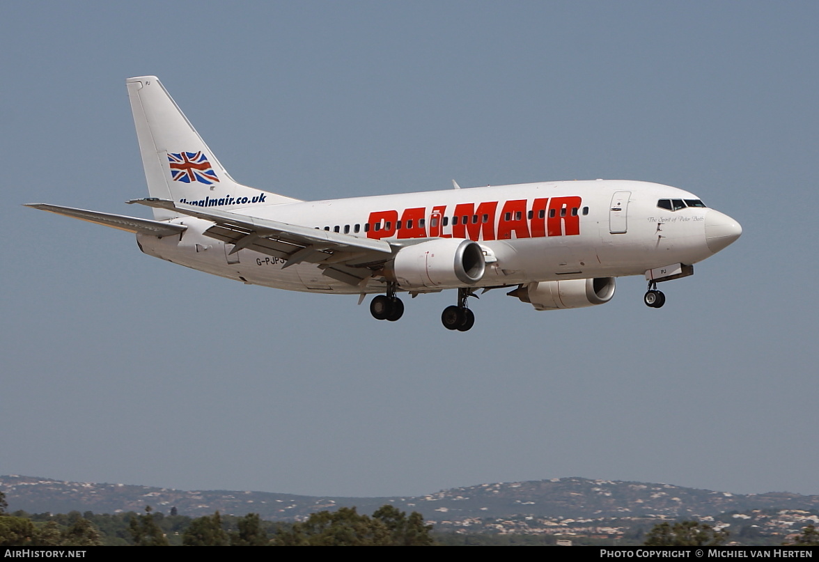 Aircraft Photo of G-PJPJ | Boeing 737-5H6 | Palmair | AirHistory.net #346164