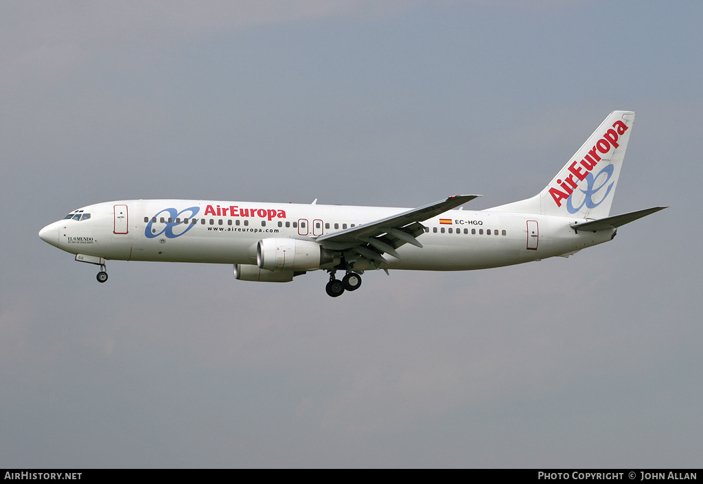 Aircraft Photo of EC-HGQ | Boeing 737-85P | Air Europa | AirHistory.net #346192