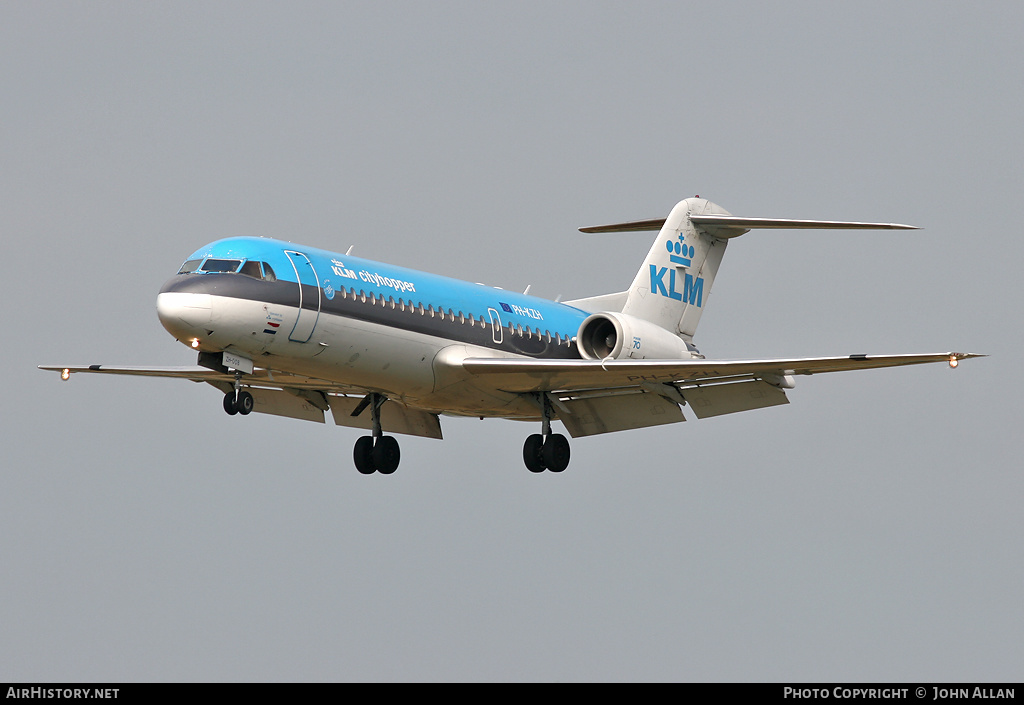 Aircraft Photo of PH-KZH | Fokker 70 (F28-0070) | KLM Cityhopper | AirHistory.net #346212