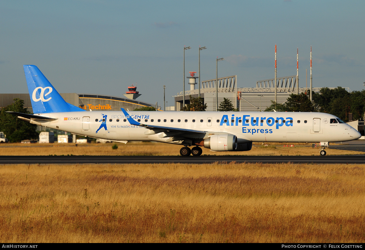 Aircraft Photo of EC-KRJ | Embraer 195LR (ERJ-190-200LR) | Air Europa Express | AirHistory.net #346269
