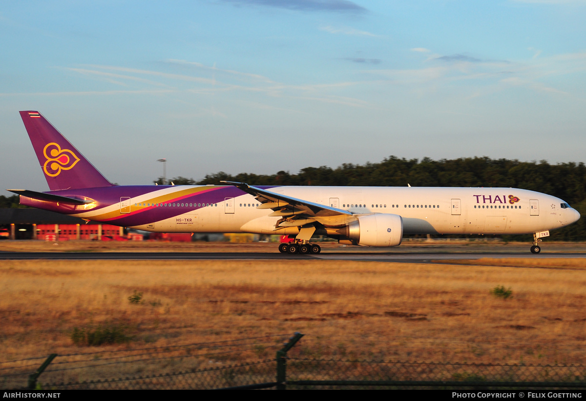 Aircraft Photo of HS-TKR | Boeing 777-3AL/ER | Thai Airways International | AirHistory.net #346272