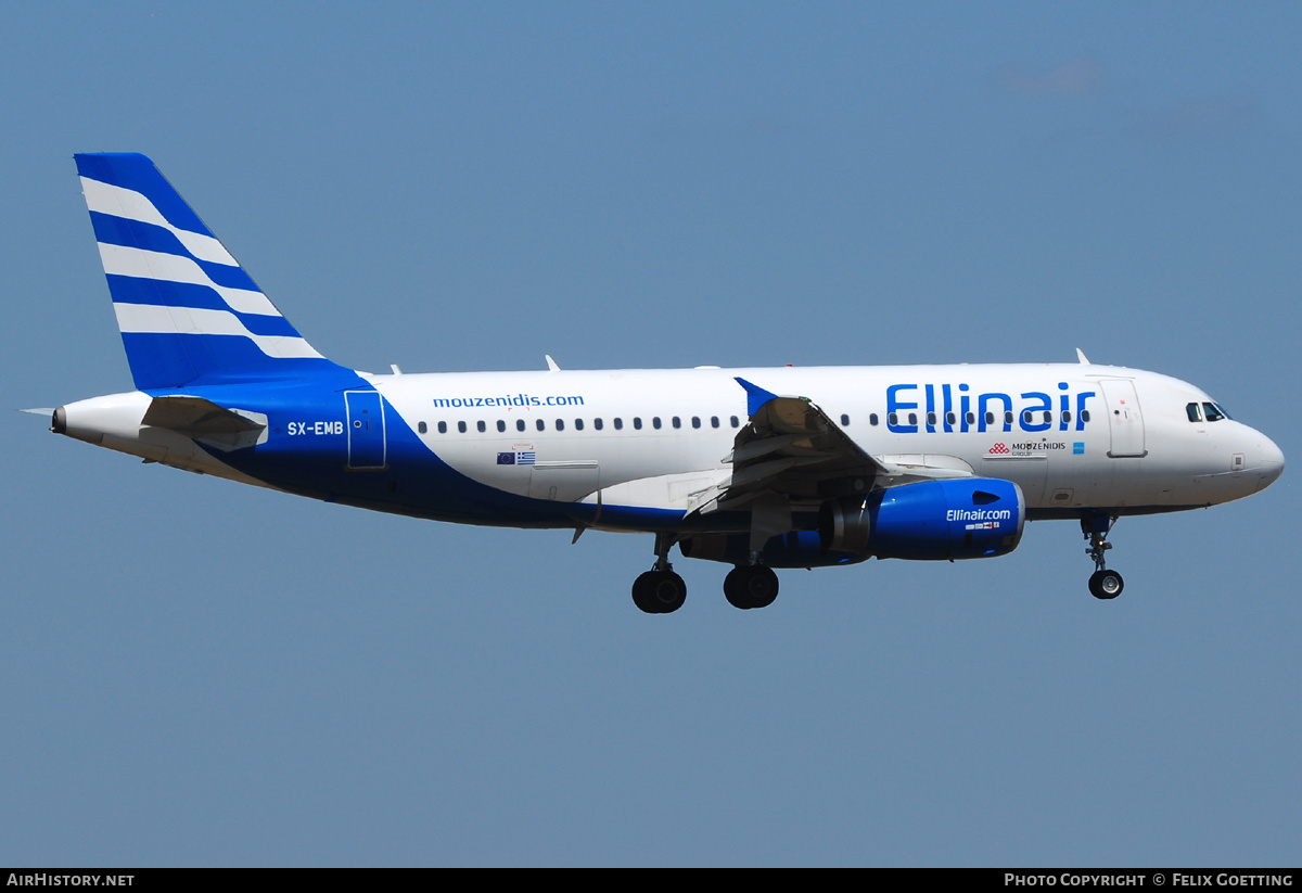 Aircraft Photo of SX-EMB | Airbus A319-133 | Ellinair | AirHistory.net #346374