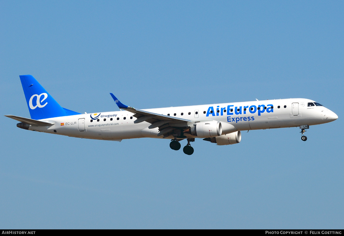 Aircraft Photo of EC-LLR | Embraer 195LR (ERJ-190-200LR) | Air Europa Express | AirHistory.net #346401
