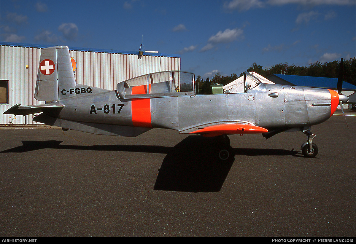 Aircraft Photo of C-FGBQ / A-817 | Pilatus P-3-05 | Switzerland - Air Force | AirHistory.net #346433