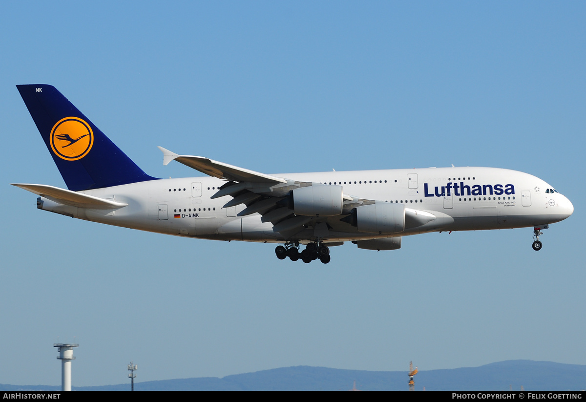 Aircraft Photo of D-AIMK | Airbus A380-841 | Lufthansa | AirHistory.net #346446