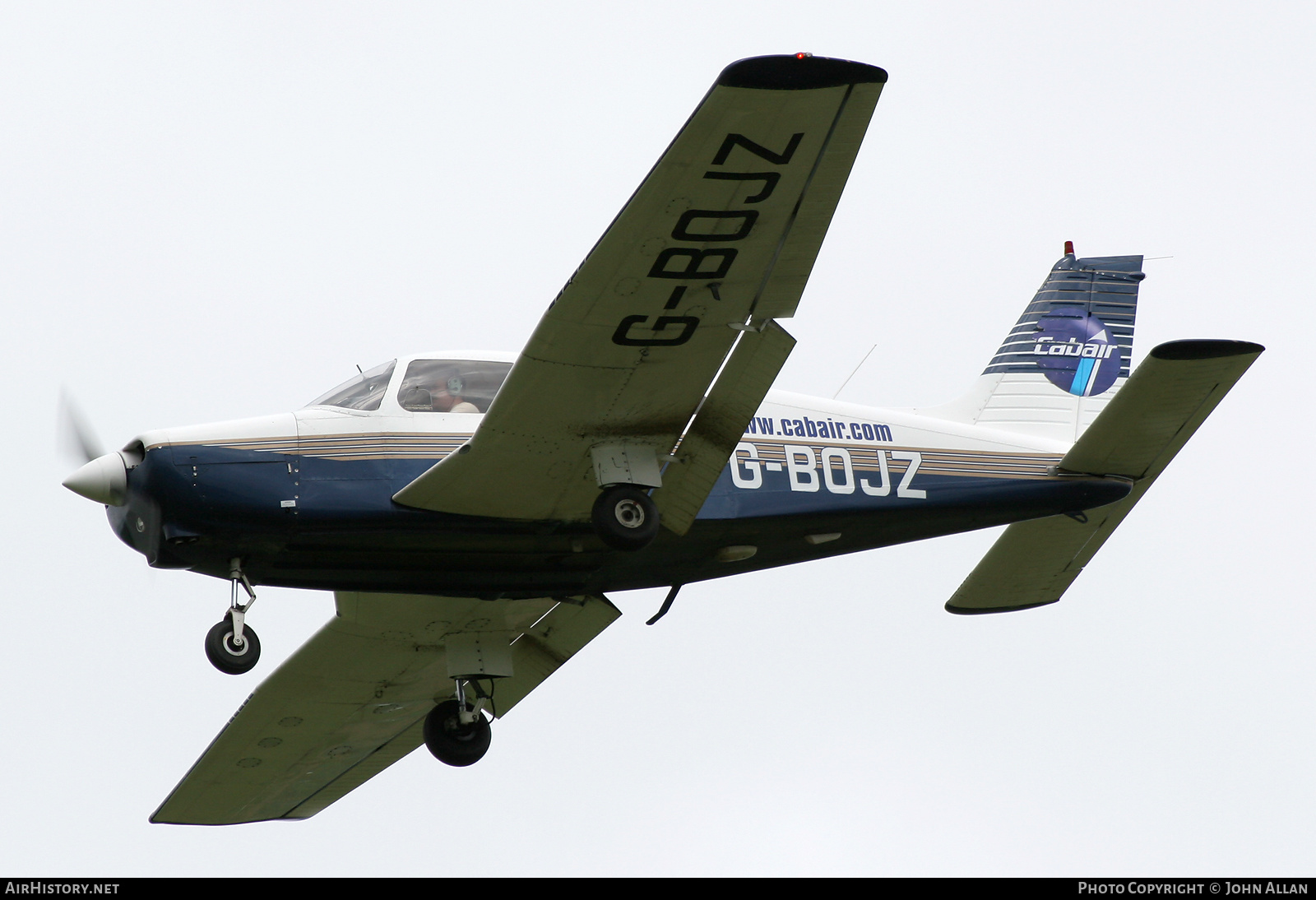 Aircraft Photo of G-BOJZ | Piper PA-28-161 Cherokee Warrior II | Cabair | AirHistory.net #346472