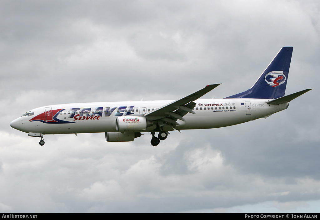 Aircraft Photo of OK-TVQ | Boeing 737-86N | Travel Service | AirHistory.net #346501