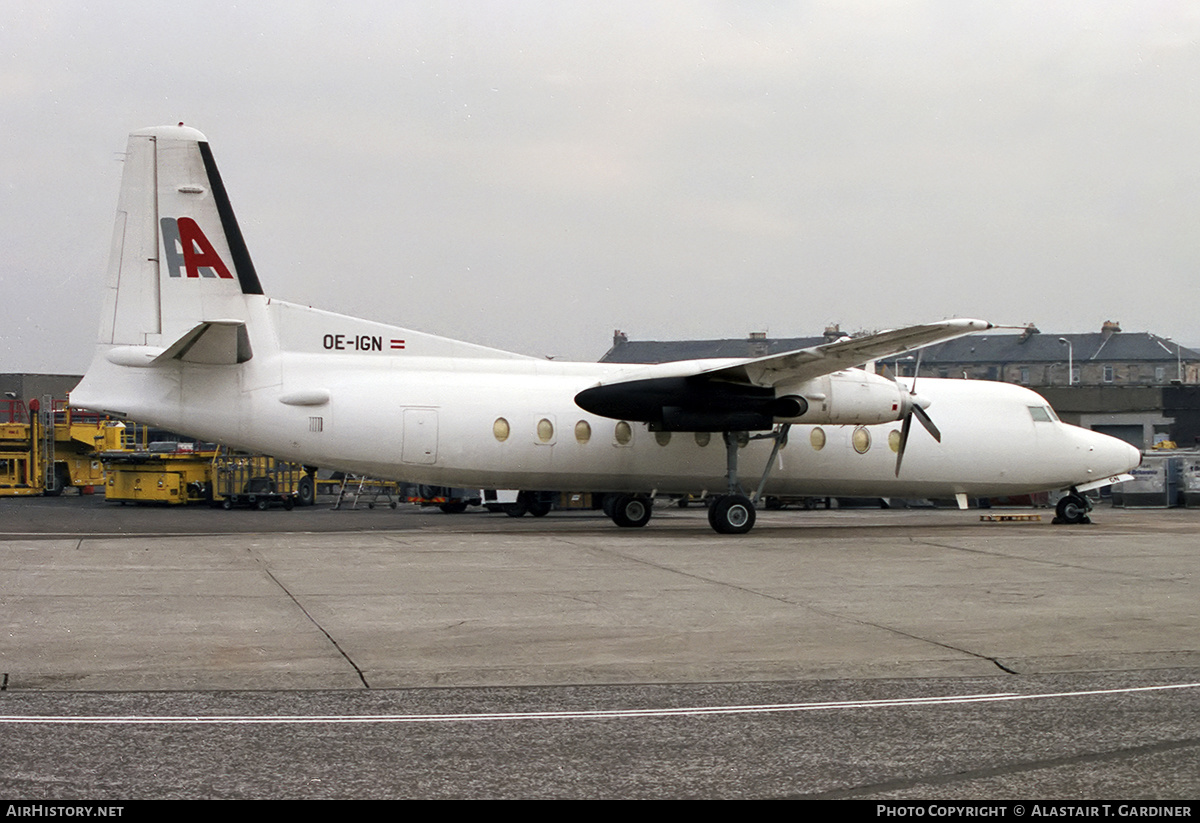 Aircraft Photo of OE-IGN | Fokker F27-500 Friendship | Amadeus Air | AirHistory.net #346716