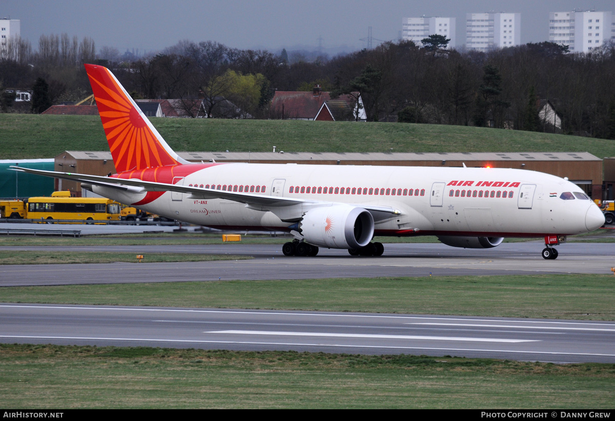 Aircraft Photo of VT-ANX | Boeing 787-8 Dreamliner | Air India | AirHistory.net #346766