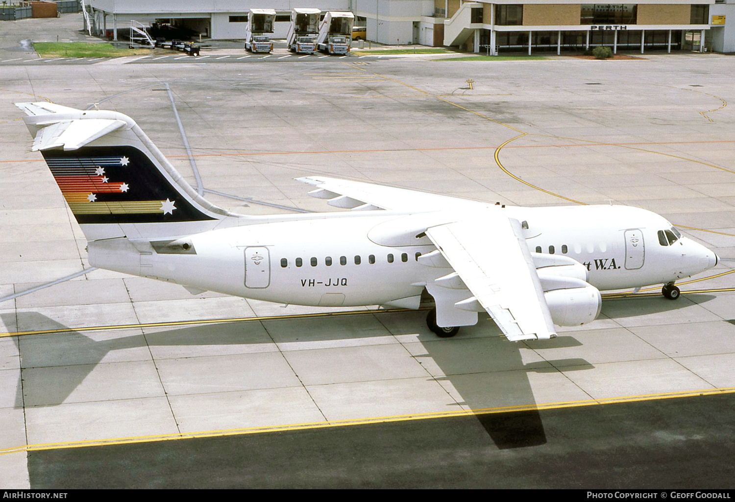 Aircraft Photo of VH-JJQ | British Aerospace BAe-146-200A | Ansett W.A. | AirHistory.net #346797