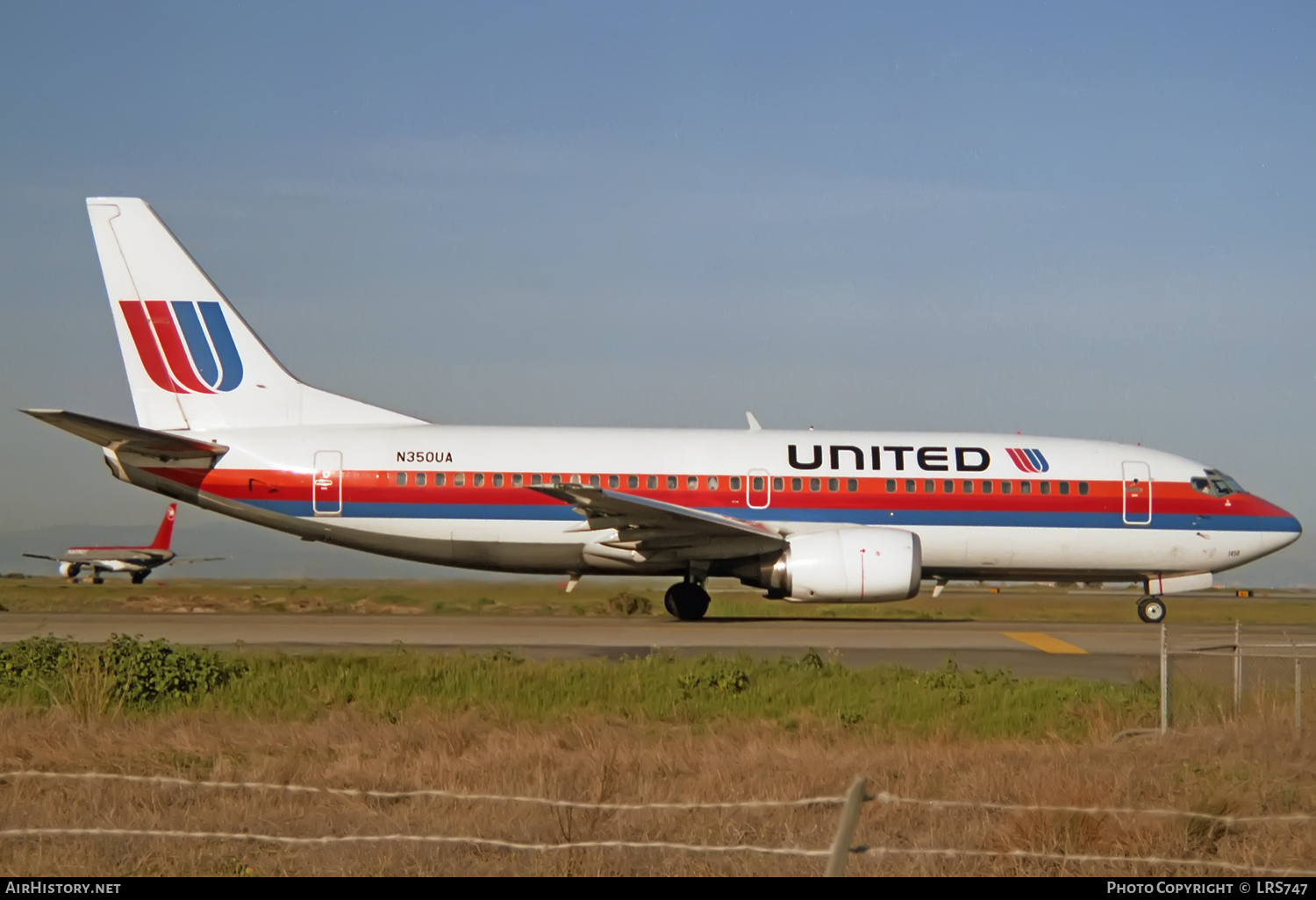 Aircraft Photo of N350UA | Boeing 737-322 | United Airlines | AirHistory.net #346902