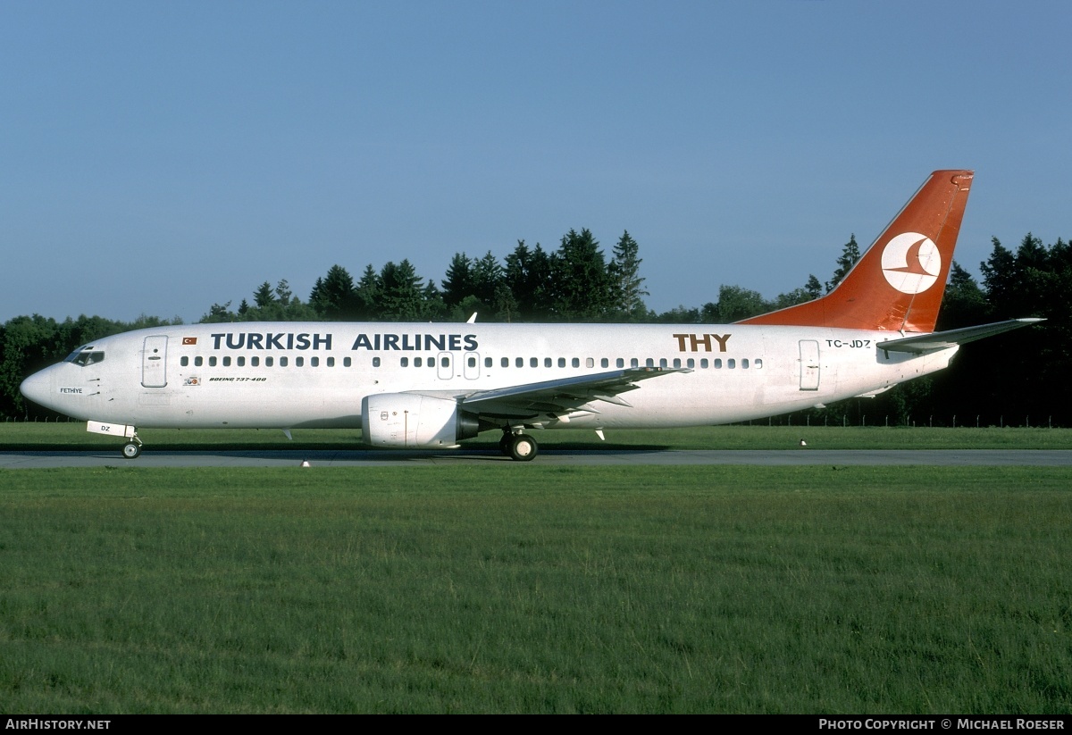 Aircraft Photo of TC-JDZ | Boeing 737-4Y0 | THY Türk Hava Yolları - Turkish Airlines | AirHistory.net #346968
