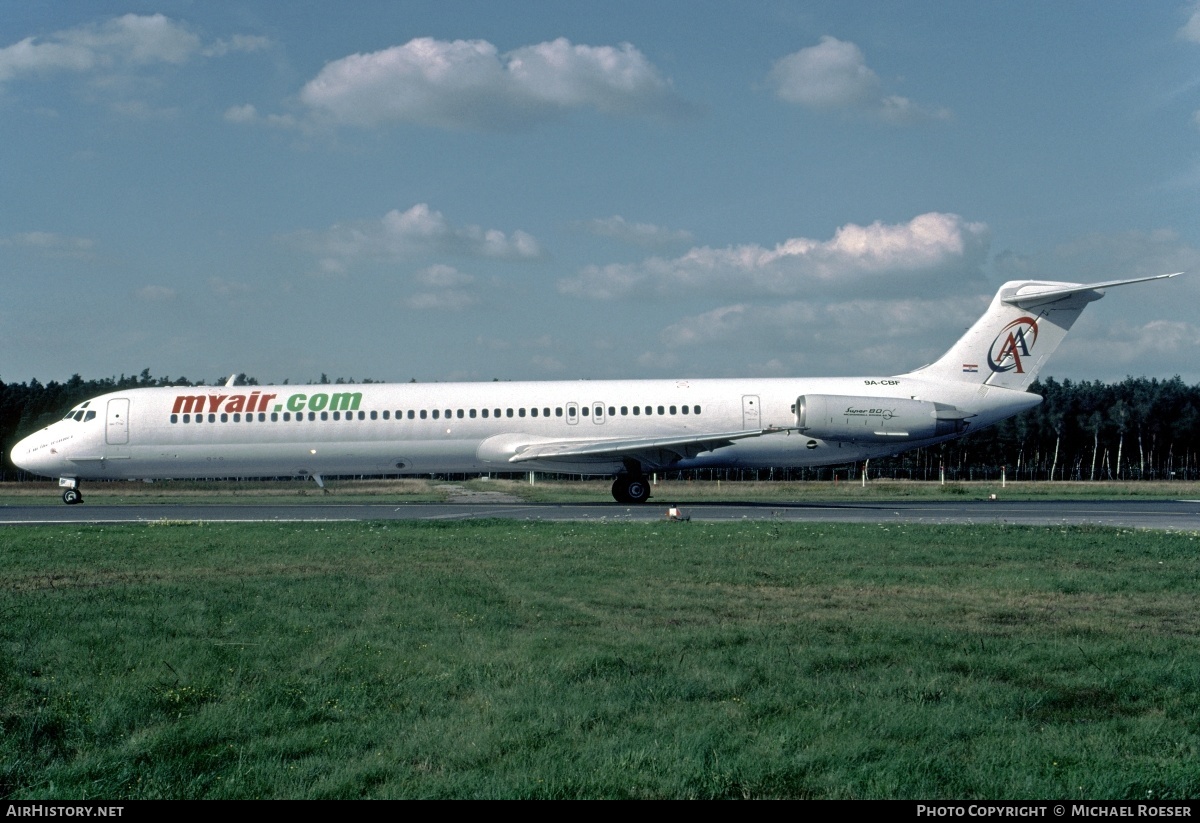 Aircraft Photo of 9A-CBF | McDonnell Douglas MD-82 (DC-9-82) | Myair | AirHistory.net #347002