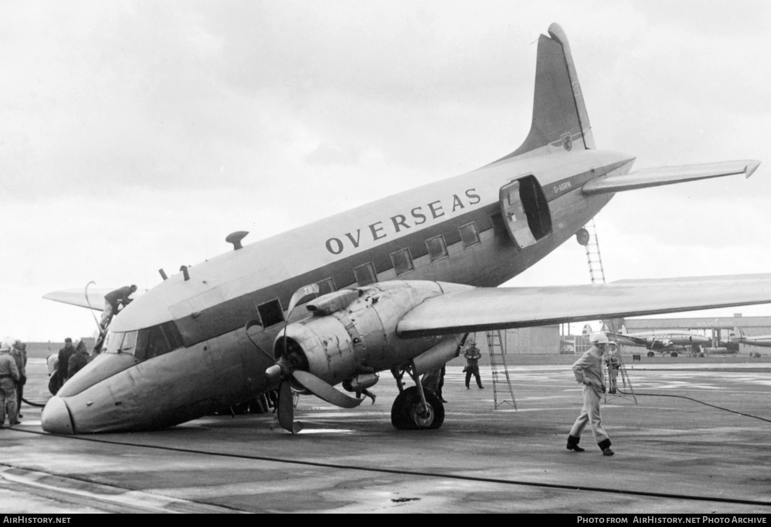 Aircraft Photo of G-AGRW | Vickers 498 Viking 1A | Overseas Aviation | AirHistory.net #347110