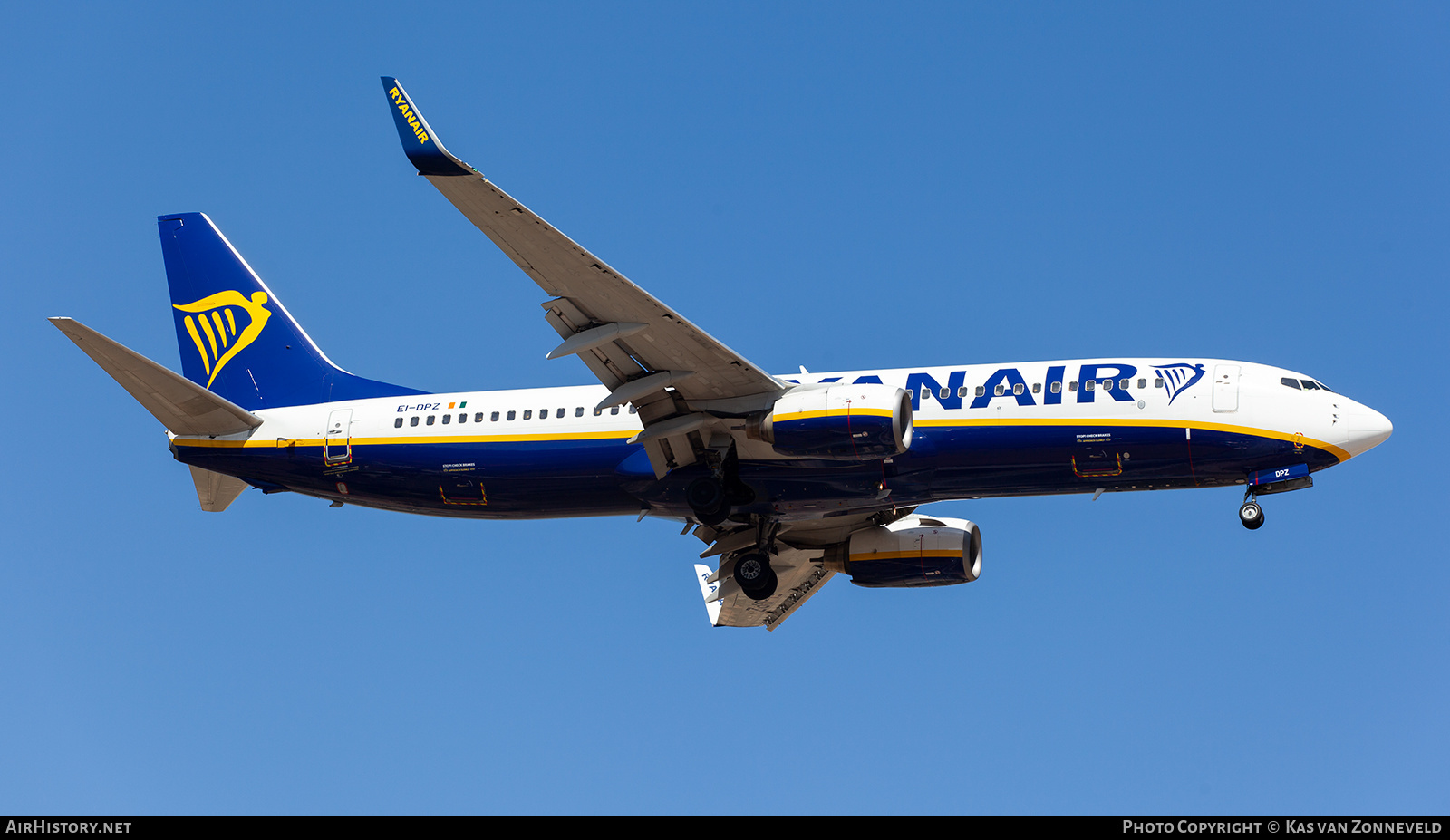 Aircraft Photo of EI-DPZ | Boeing 737-8AS | Ryanair | AirHistory.net #347169