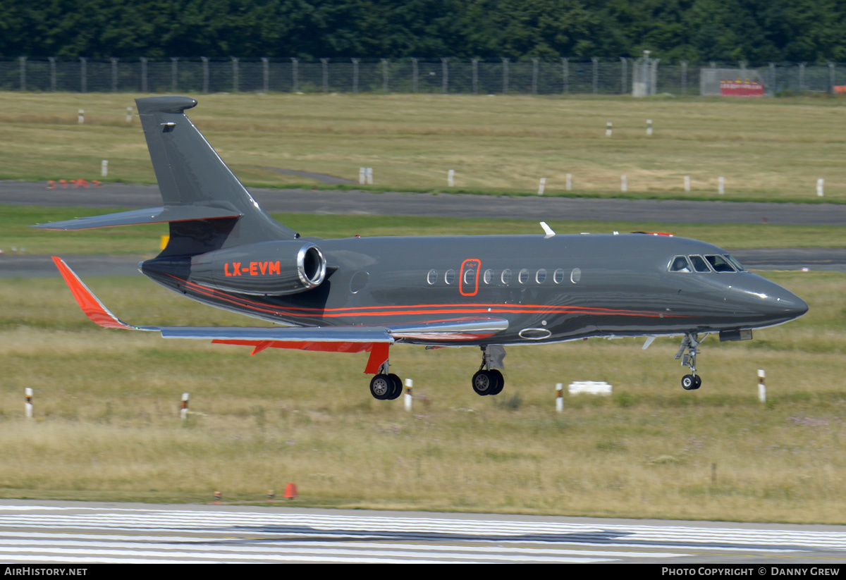 Aircraft Photo of LX-EVM | Dassault Falcon 2000LX | AirHistory.net #347370