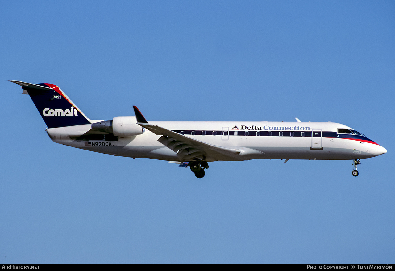 Aircraft Photo of N920CA | Canadair CRJ-100ER (CL-600-2B19) | Delta Connection | AirHistory.net #347373