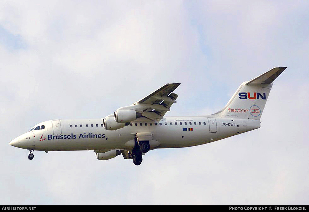 Aircraft Photo of OO-DWJ | British Aerospace Avro 146-RJ100 | Brussels Airlines | AirHistory.net #347546