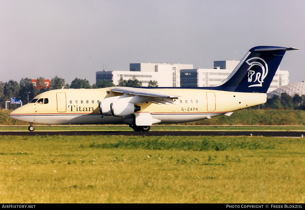 Aircraft Photo of G-ZAPK | British Aerospace BAe-146-200QC | Titan Airways | AirHistory.net #347578