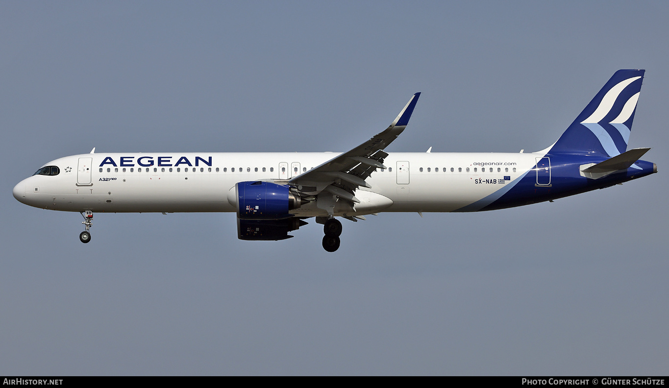 Aircraft Photo of SX-NAB | Airbus A321-271NX | Aegean Airlines | AirHistory.net #347770