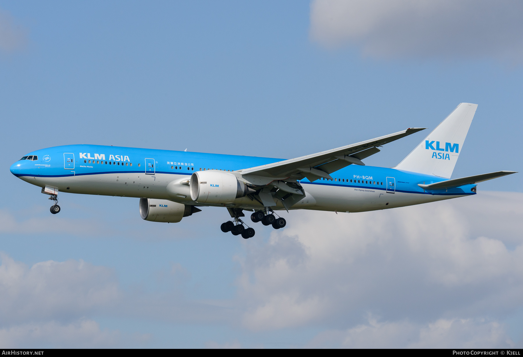Aircraft Photo of PH-BQM | Boeing 777-206/ER | KLM Asia | AirHistory.net #347838