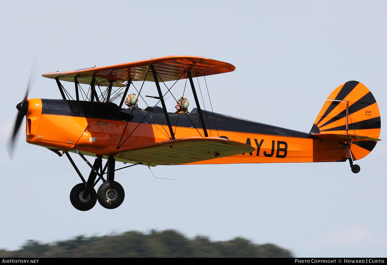 Aircraft Photo of G-AYJB | Stampe-Vertongen SV-4C | AirHistory.net #347859