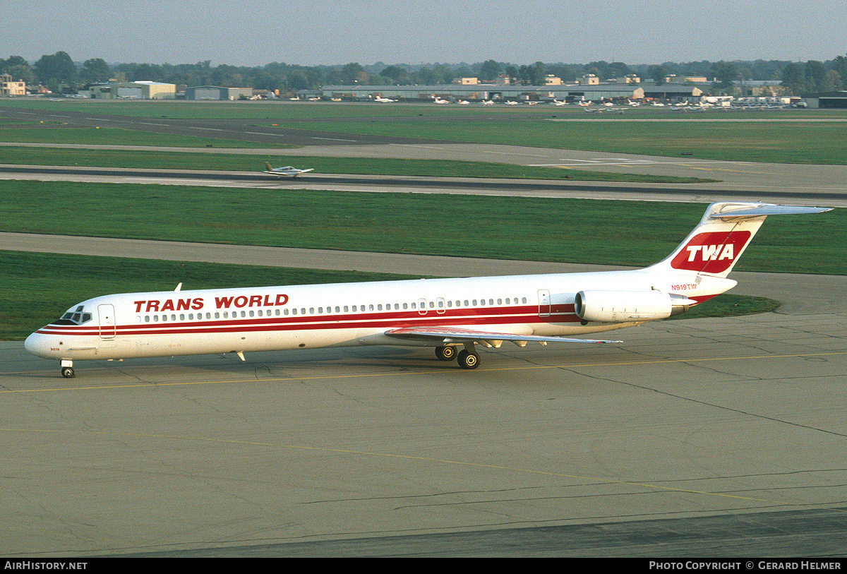 Aircraft Photo of N919TW | McDonnell Douglas MD-82 (DC-9-82) | Trans World Airlines - TWA | AirHistory.net #347860