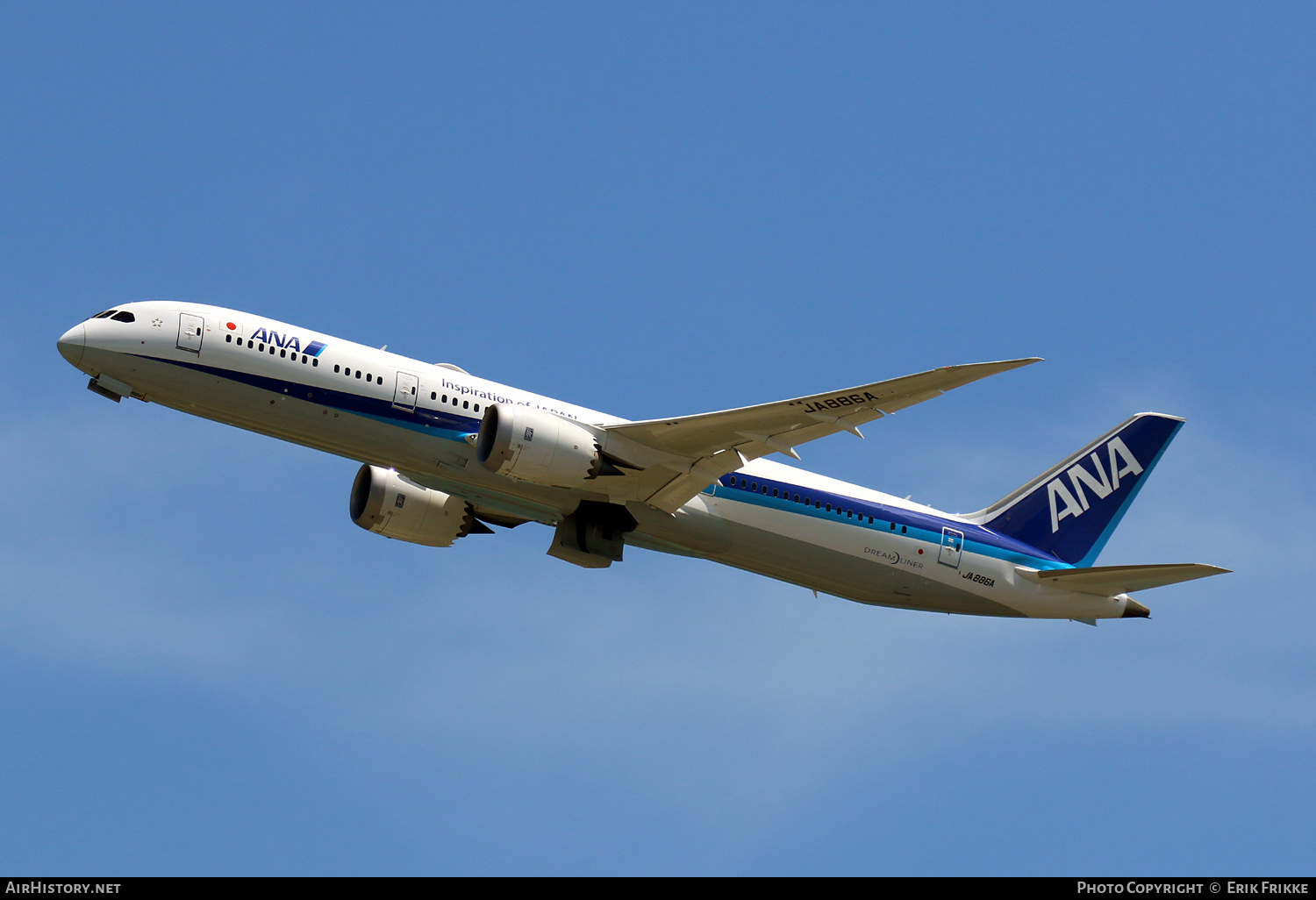 Aircraft Photo of JA886A | Boeing 787-9 Dreamliner | All Nippon Airways - ANA | AirHistory.net #347952