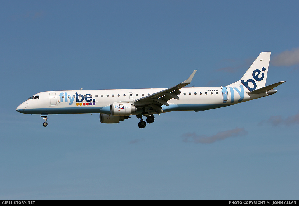 Aircraft Photo of G-FBEB | Embraer 195LR (ERJ-190-200LR) | Flybe | AirHistory.net #347985