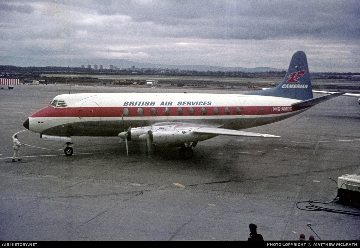 Aircraft Photo of G-AMOG | Vickers 701 Viscount | Cambrian Airways | AirHistory.net #348016
