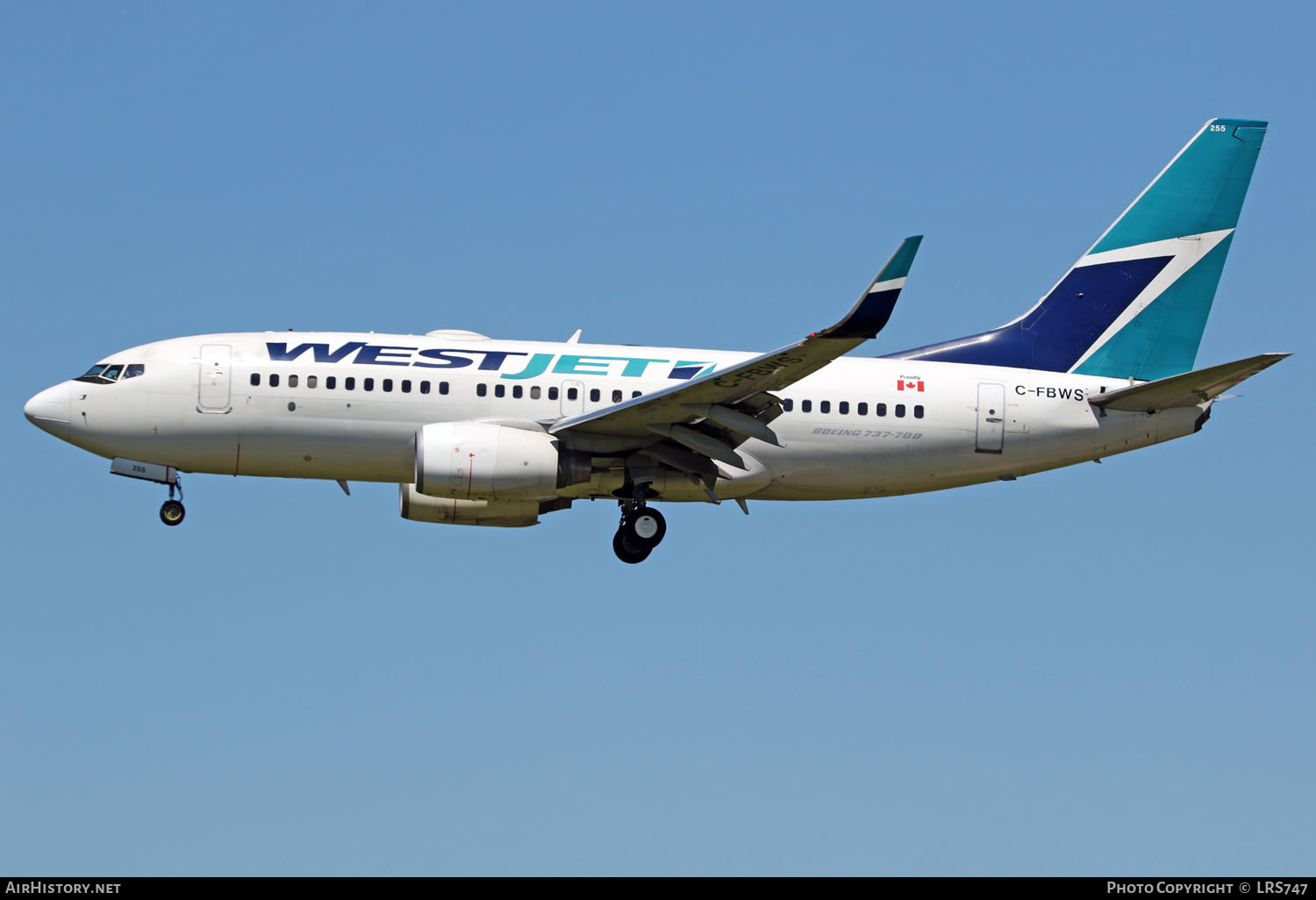 Aircraft Photo of C-FBWS | Boeing 737-7CT | WestJet | AirHistory.net #348164