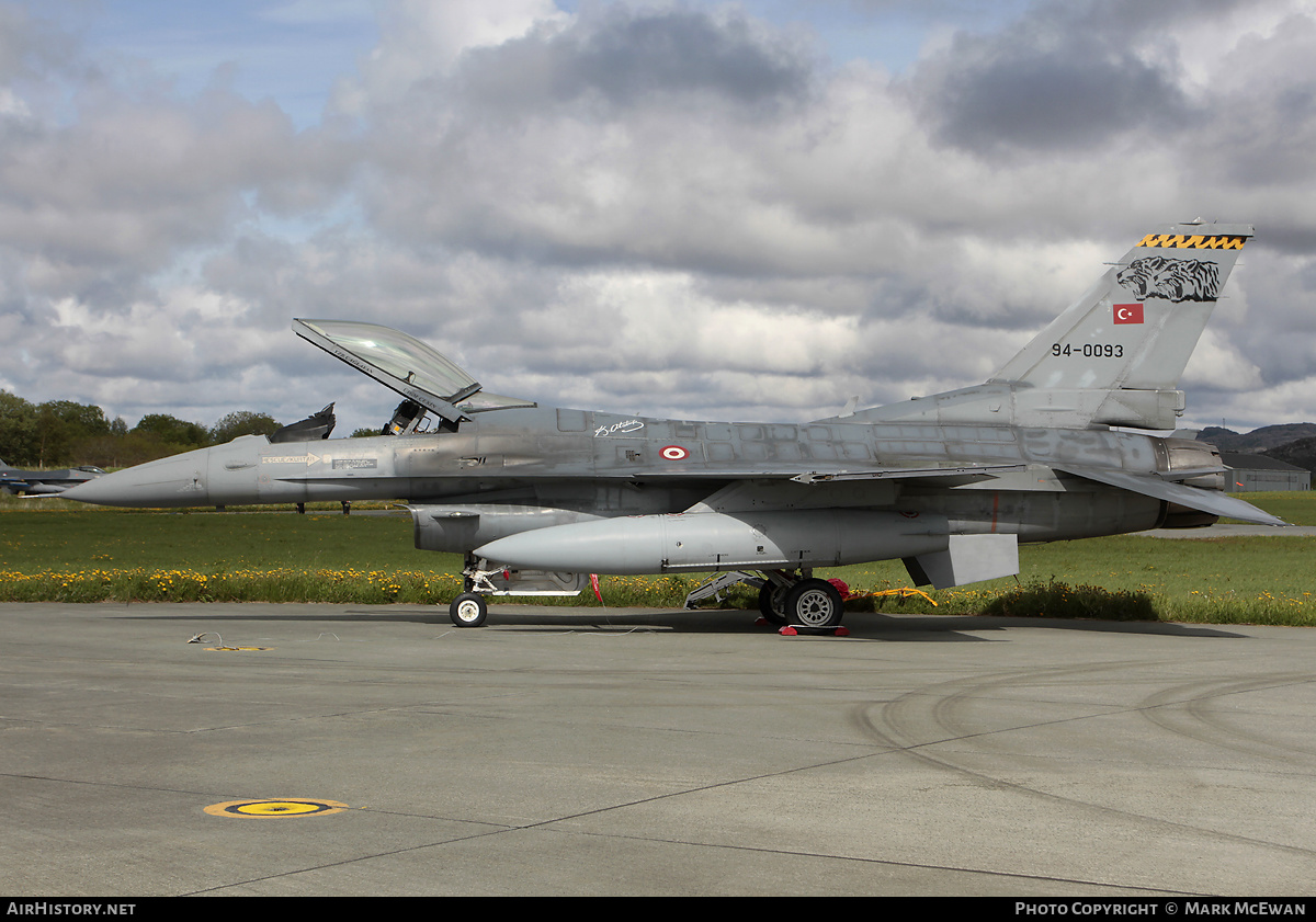 Aircraft Photo of 94-0093 | Lockheed Martin F-16CJ Fighting Falcon | Turkey - Air Force | AirHistory.net #348231