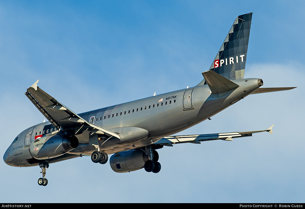 Aircraft Photo of N517NK | Airbus A319-132 | Spirit Airlines | AirHistory.net #348239