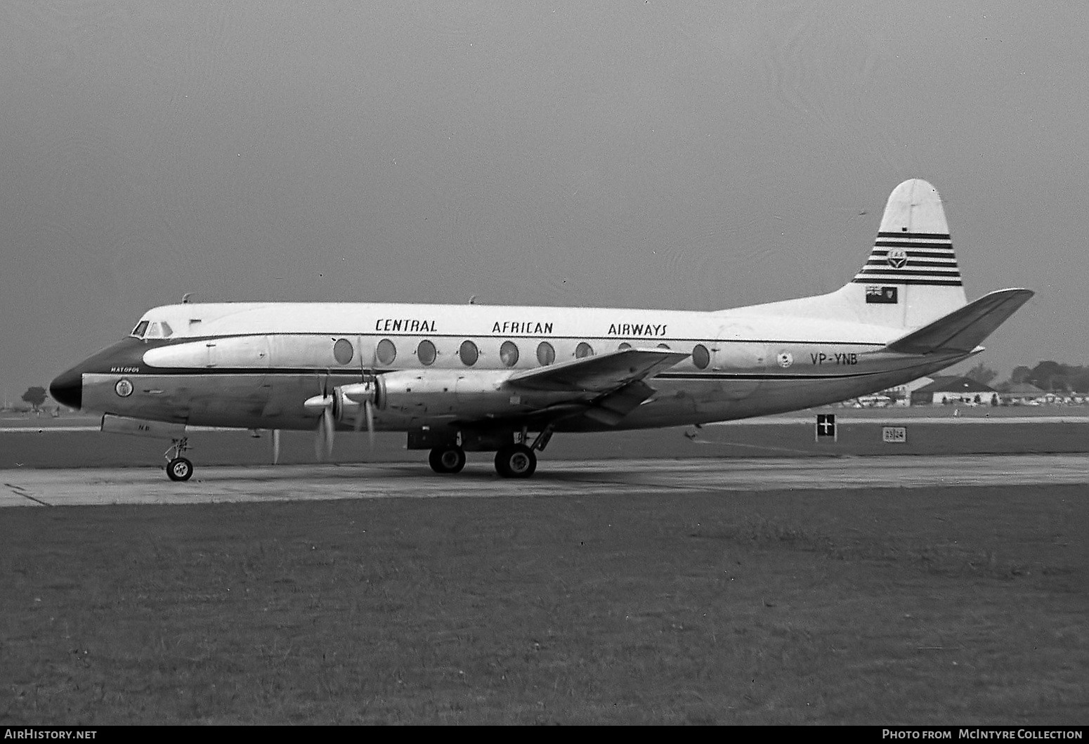 Aircraft Photo of VP-YNB | Vickers 748D Viscount | Central African Airways - CAA | AirHistory.net #348260