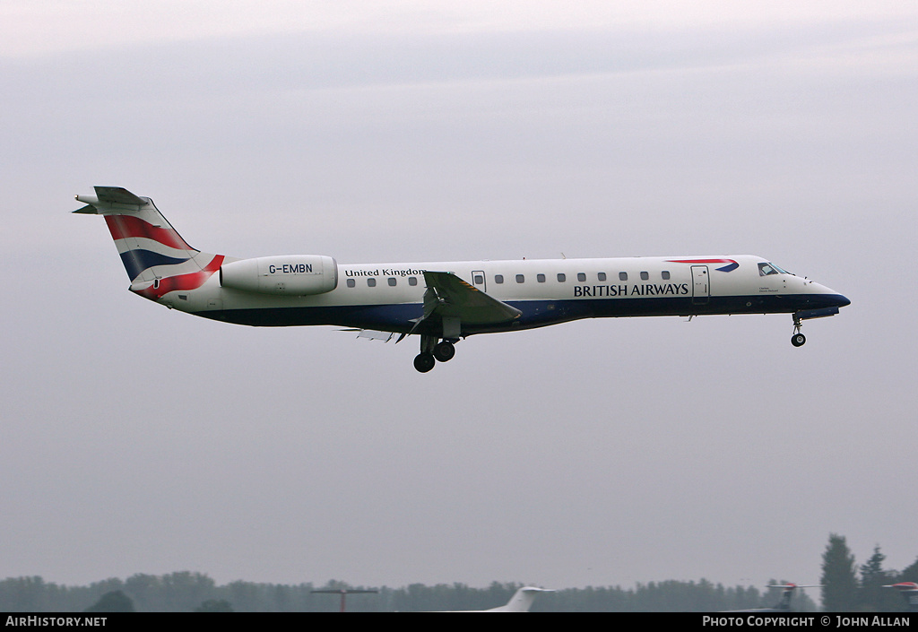 Aircraft Photo of G-EMBN | Embraer ERJ-145EU (EMB-145EU) | British Airways | AirHistory.net #348305