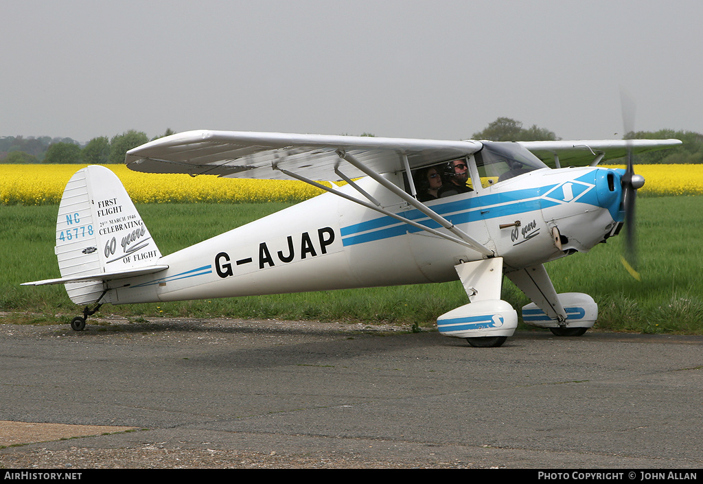 Aircraft Photo of G-AJAP / NC45778 | Luscombe 8A Silvaire | AirHistory.net #348315