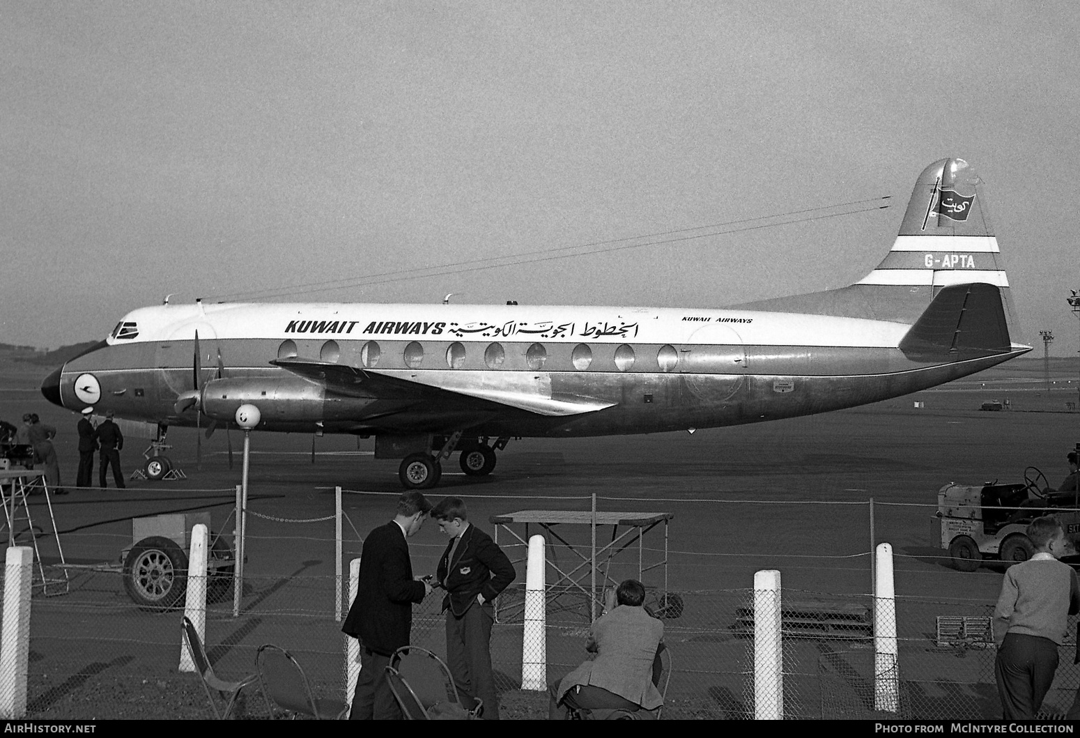 Aircraft Photo of G-APTA | Vickers 702 Viscount | Kuwait Airways | AirHistory.net #348393