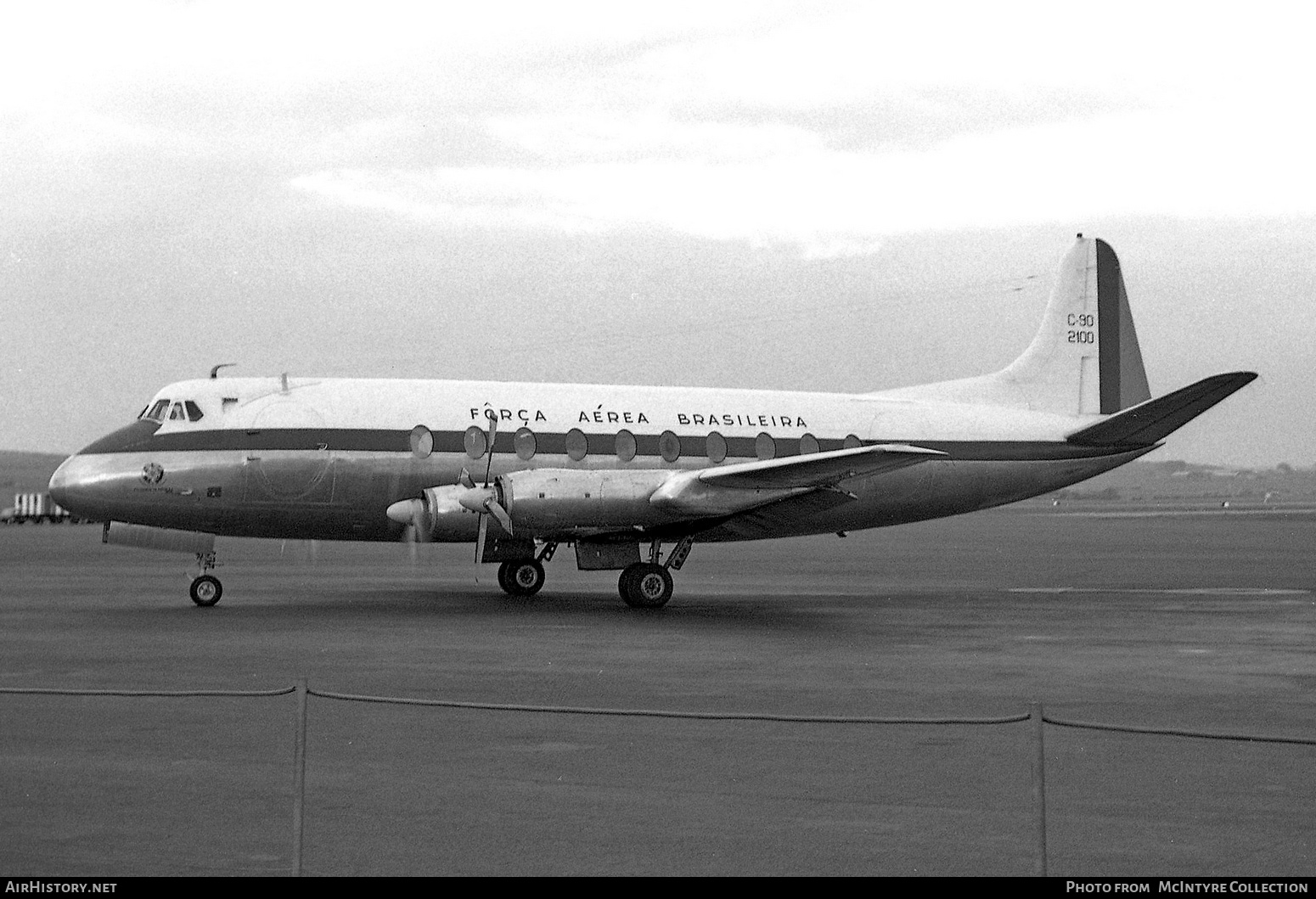 Aircraft Photo of 2100 / C-90 2100 | Vickers 742D Viscount | Brazil - Air Force | AirHistory.net #348400