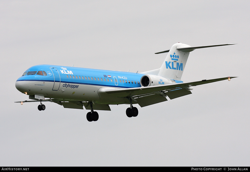 Aircraft Photo of PH-KZU | Fokker 70 (F28-0070) | KLM Cityhopper | AirHistory.net #348492