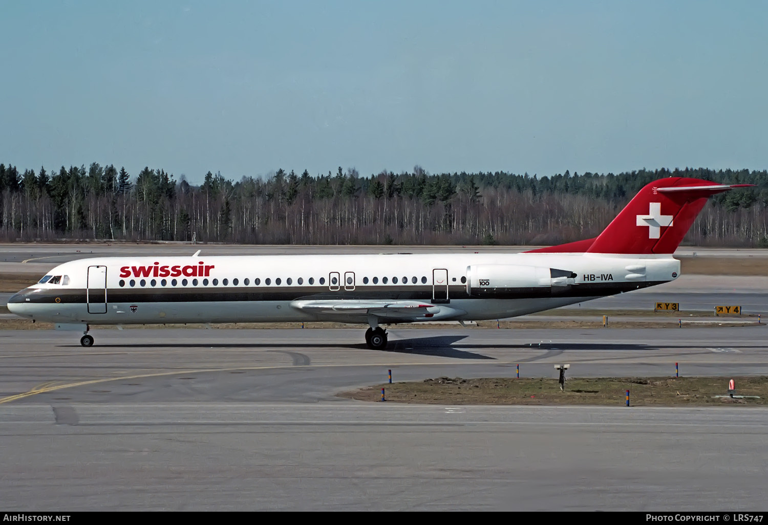 Aircraft Photo of HB-IVA | Fokker 100 (F28-0100) | Swissair | AirHistory.net #348531