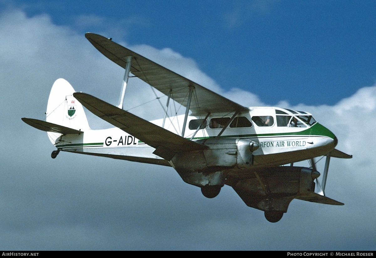 Aircraft Photo of G-AIDL | De Havilland D.H. 89A Dragon Rapide | Air Caernarfon | AirHistory.net #348578