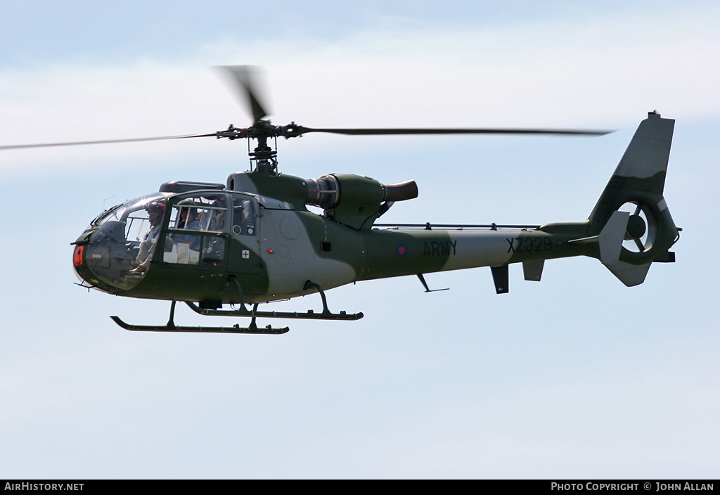 Aircraft Photo of XZ329 | Aerospatiale SA-341B Gazelle AH1 | UK - Army | AirHistory.net #348583