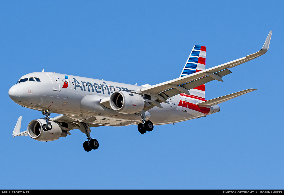 Aircraft Photo of N8031M | Airbus A319-115 | American Airlines | AirHistory.net #348813