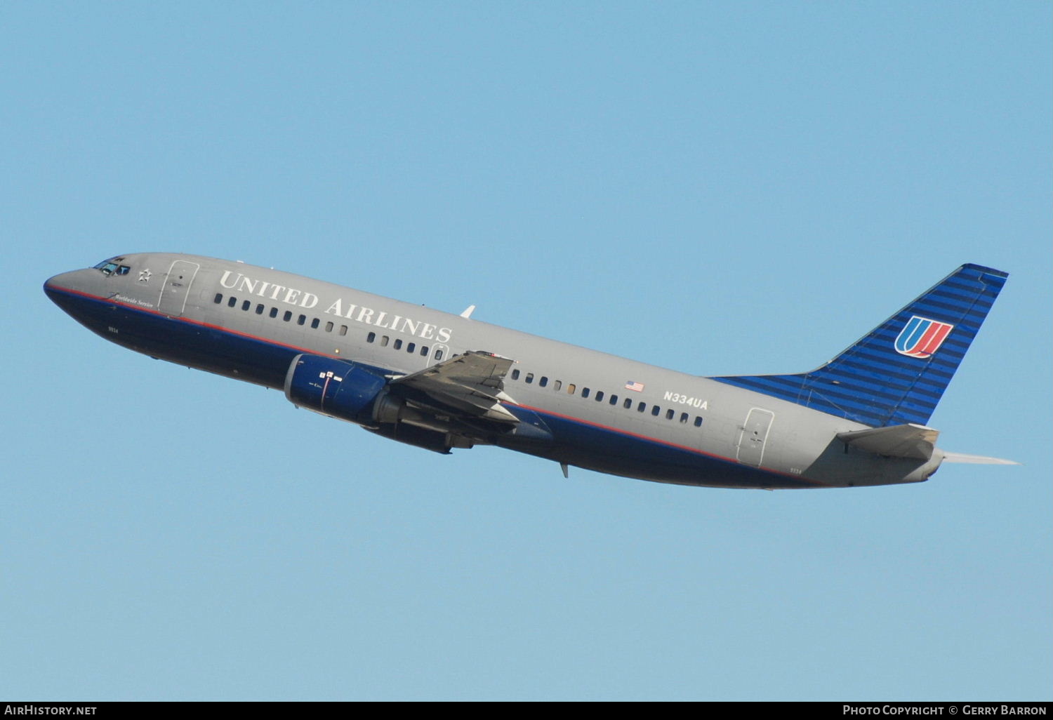 Aircraft Photo of N334UA | Boeing 737-322 | United Airlines | AirHistory.net #348898